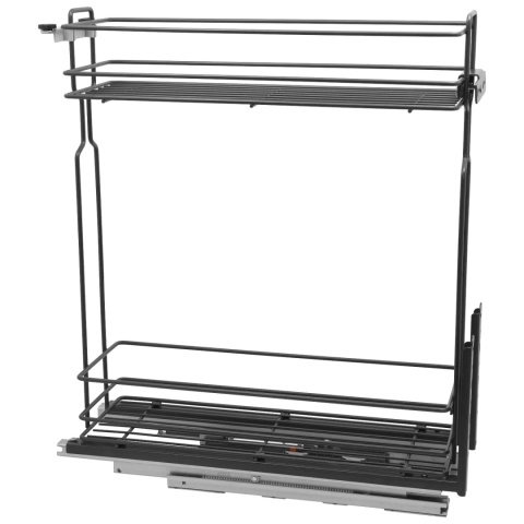 Kosz Cargo Mini 20 2 dolnego montażu CICHY DOMYK Grafit Wiexpol