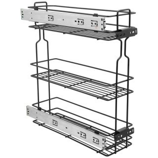 Kosz Cargo Mini 20 3 bocznego montażu CICHY DOMYK Grafit Wiexpol