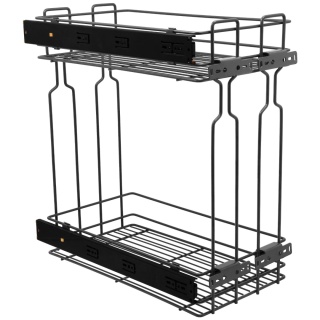 Kosz Cargo Mini 30 2 bocznego montażu CICHY DOMYK Grafit BL Wiexpol