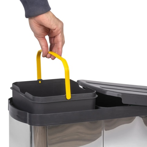 Kosz segregator na śmieci wysuwany 2x12L Inox EMUCA