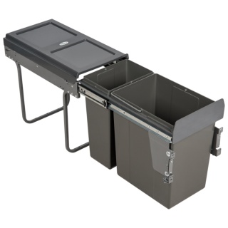 Segregator na śmieci podwójny 300 Cichy Domyk CLG-603N AMIX