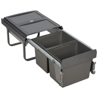 Segregator na śmieci podwójny 450 Cichy Domyk CLG-607N AMIX