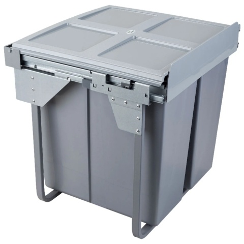 Segregator na śmieci podwójny 600 Cichy Domyk CLG-609-2 AMIX