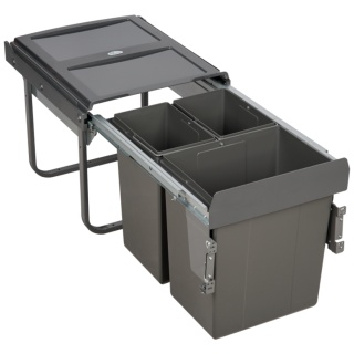 Segregator na śmieci potrójny 450 Cichy Domyk CLG-606N-3 AMIX