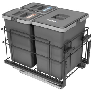 Sortownik na śmieci SQUARE 1x18L 2x8L 400 CICHY DOMYK Grafit