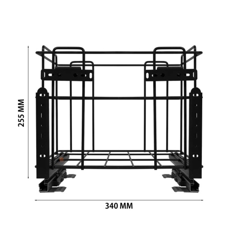 Sortownik na śmieci SQUARE 2x24L 400 CICHY DOMYK Grafit