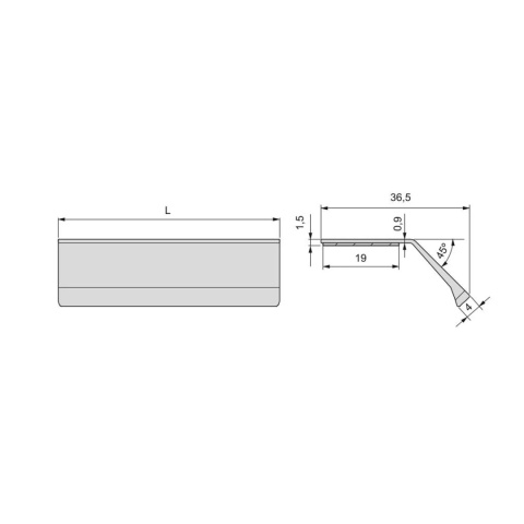 Uchwyt meblowy samoprzylepny do szafek Chiva 94mm Mat Emuca - 20 Sztuk