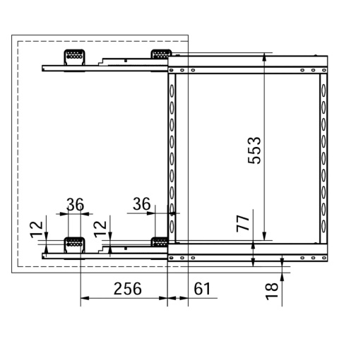 Kosz Cargo PTJ009 15 2P boczny lewy AMIX