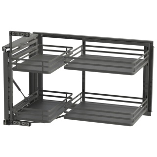 Kosz Cargo narożny Magic Corner TITANE Antracyt Emuca