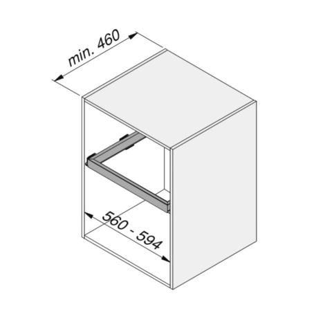 Kosz wielofunkcyjny do szafy 600MM HACK EMUCA Czarny