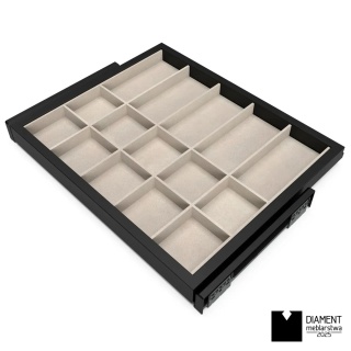 Półka szuflada organizer do szafy 600MM HACK EMUCA Czarny