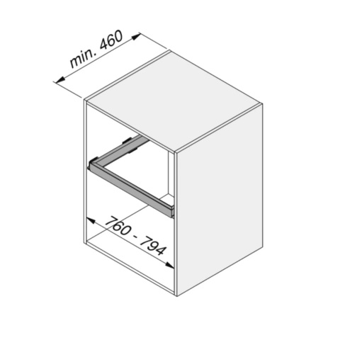 Półka szuflada organizer do szafy 800MM HACK EMUCA Kaszmir