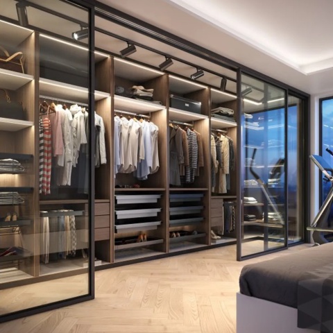 Szuflada kosz metalowy do szafy garderoby 900MM ELITE Antracyt GTV