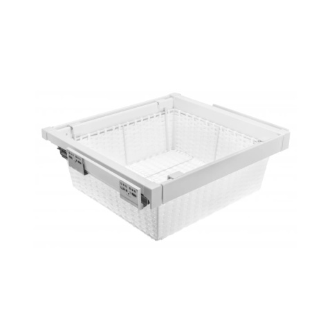 Szuflada kosz rattanowy do szafy garderoby 600MM ELITE Biały GTV