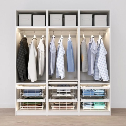 Szuflada kosz wielofunkcyjny do szafy garderoby 800MM ELITE Biały GTV