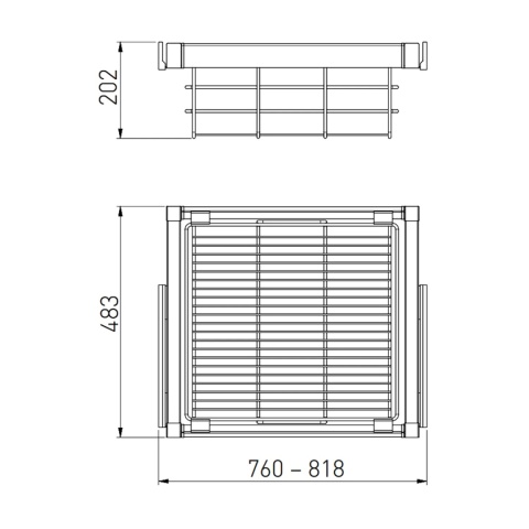 Szuflada kosz wielofunkcyjny do szafy garderoby 800MM ELITE Biały GTV