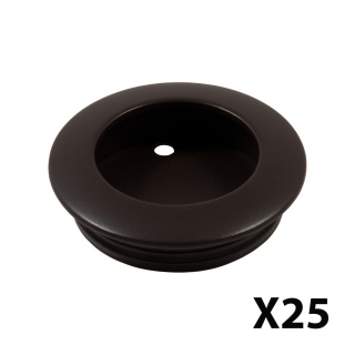 Uchwyt gałka meblowa wpuszczana Oregon fi 41mm mokka EMUCA - 25 Sztuk