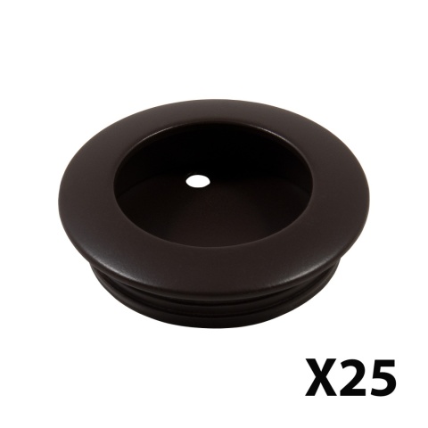 Uchwyt gałka meblowa wpuszczana Oregon fi 41mm mokka EMUCA - 25 Sztuk