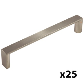 Uchwyt meblowy do szafek Aldaia rozstaw 96mm Nikiel satynowy EMUCA 25 Sztuk