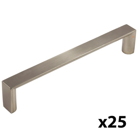 Uchwyt meblowy do szafek Aldaia rozstaw 96mm Nikiel satynowy EMUCA 25 Sztuk