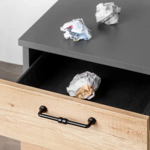 Uchwyt meblowy do szafek Baghdad rozstaw 128mm Czarny EMUCA - 20 SZT