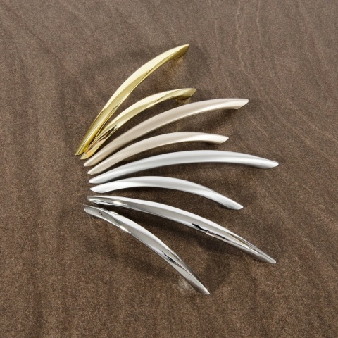 Uchwyt meblowy do szafek LCK-03 rozstaw 128mm Mosiądz LEBA