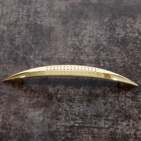 Uchwyt meblowy do szafek LCK-09 rozstaw 128mm Mosiądz LEBA