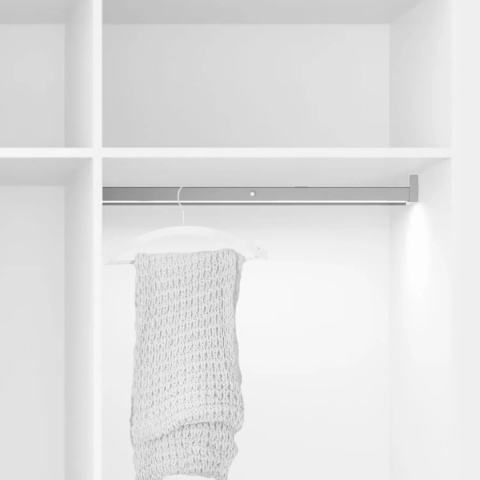 Drążek LED do szafy 858MM POLUX z czujnikiem Emuca