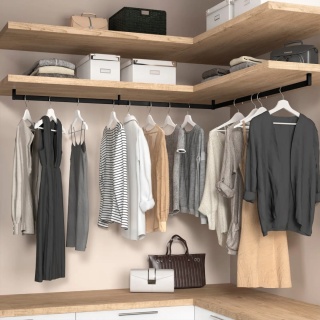 Drążek ubraniowy do szafy LUXE Czarny Emuca