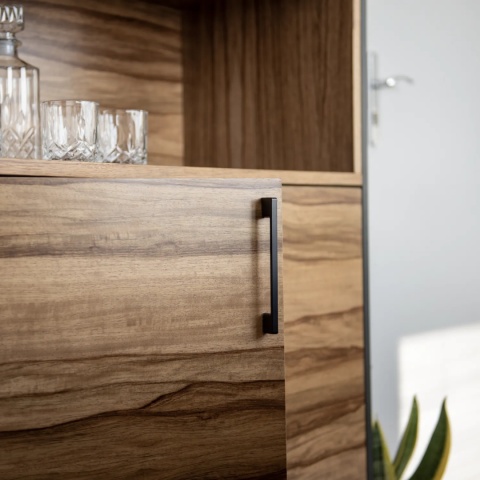 Uchwyt meblowy do szafek LCK-165 rozstaw 480mm Czarny LEBA