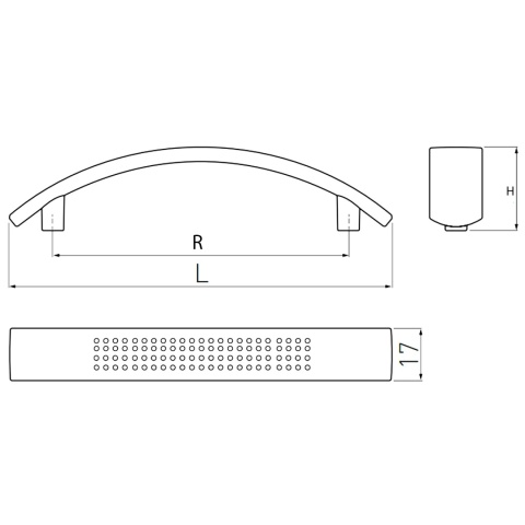Uchwyt meblowy do szafek LCK-18 rozstaw 96mm Mat LEBA
