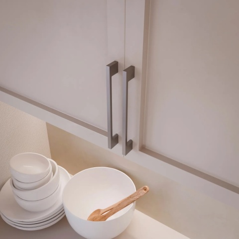 Uchwyt meblowy do szafek Montreal rozstaw 128mm Chrom EMUCA - 20 Sztuk