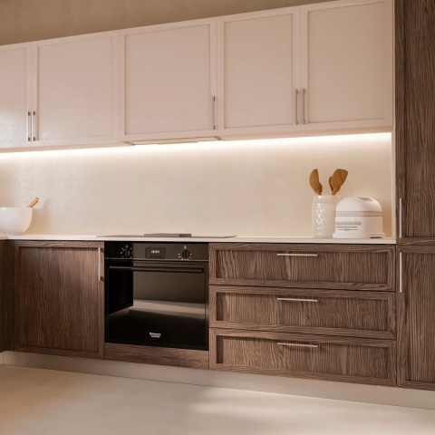 Uchwyt meblowy do szafek Montreal rozstaw 128mm Nikiel satynowy EMUCA - 20 Sztuk