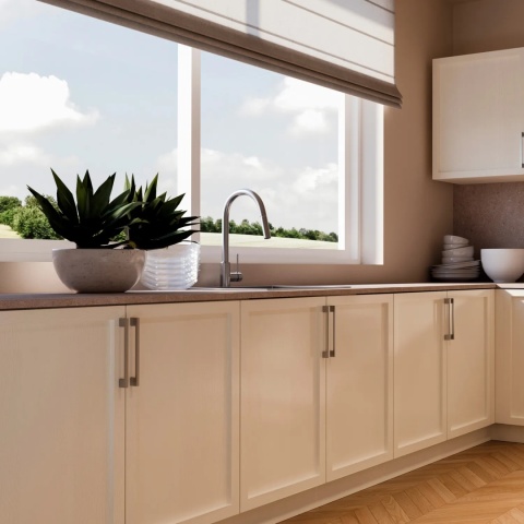 Uchwyt meblowy do szafek Montreal rozstaw 128mm Nikiel satynowy EMUCA - 20 Sztuk