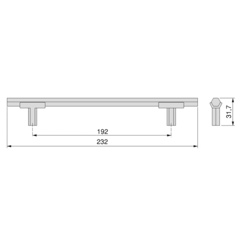 Uchwyt meblowy do szafek Riad rozstaw 192mm brąz EMUCA 20 Sztuk