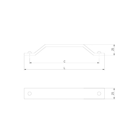 Uchwyt meblowy do szafek Step rozstaw 160mm Antyczne srebro GTV