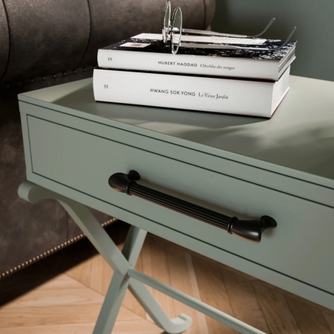 Uchwyt meblowy do szafek Suez rozstaw 160mm czarny EMUCA - 20 Sztuk