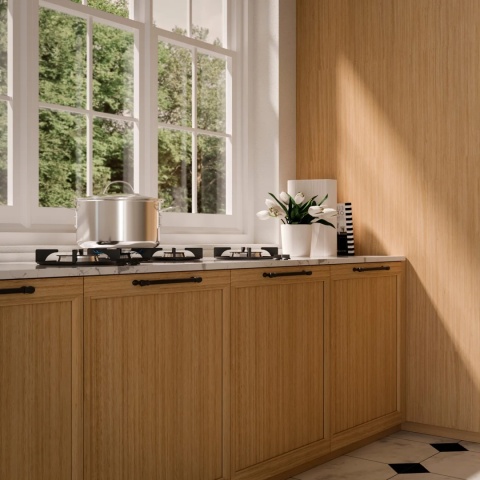 Uchwyt meblowy do szafek Suez rozstaw 160mm czarny EMUCA - 20 Sztuk