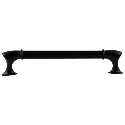 Uchwyt meblowy do szafek Suez rozstaw 224mm czarny EMUCA - 20 Sztuk