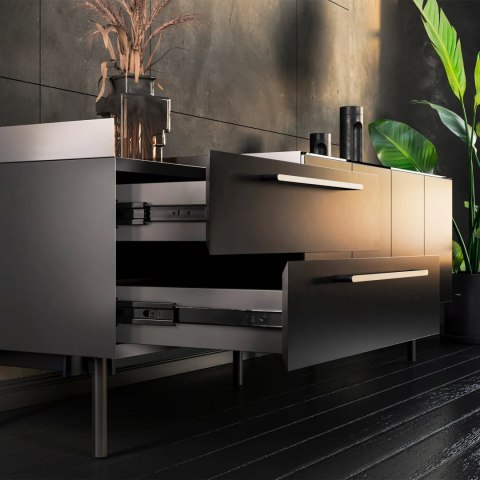 Prowadnica kulkowa VERSALITE H-45 L-600 Cichy Domyk GTV Czarna