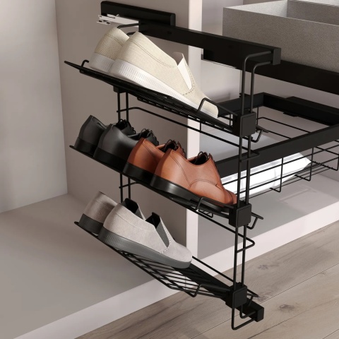 Kosz Cargo HACK na buty BOCZNY PRAWY Czarny Emuca