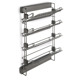 Kosz Cargo na buty BOCZNY LEWY tytanowy QUARTZ Emuca