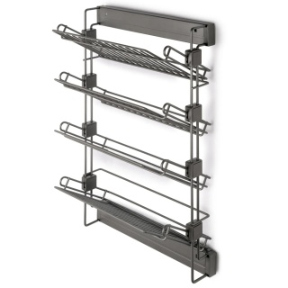 Kosz Cargo na buty BOCZNY PRAWY tytanowy QUARTZ Emuca