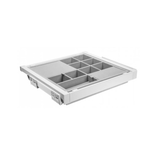 Półka szuflada z organizerem do szafy garderoby 700MM ELITE Biała GTV