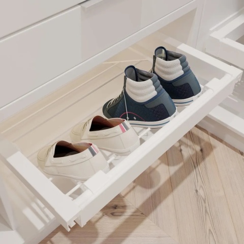 Szuflada druciana na buty do szafy garderoby 800MM ELITE Biała GTV