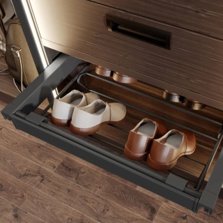 Szuflada druciana na buty do szafy garderoby 800MM ELITE Czarna GTV