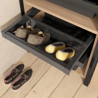 Szuflada metalowa na buty do szafy garderoby 900MM ELITE Antracyt GTV