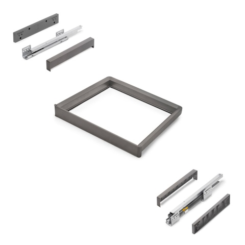 Szuflada na buty do szafy 600MM Quartz EMUCA Tytanowa