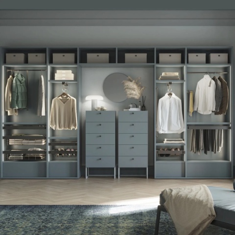 Szuflada na buty do szafy 600MM Quartz EMUCA Tytanowa