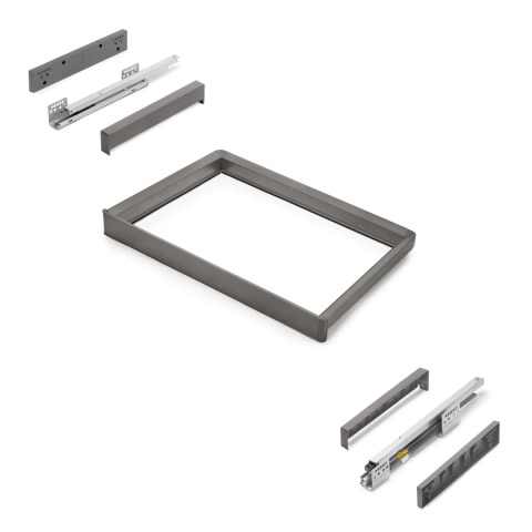 Szuflada na buty do szafy 700MM Quartz EMUCA Tytanowa